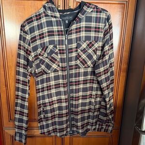 Forever 21 Black and Red Plaid Men's Shirt